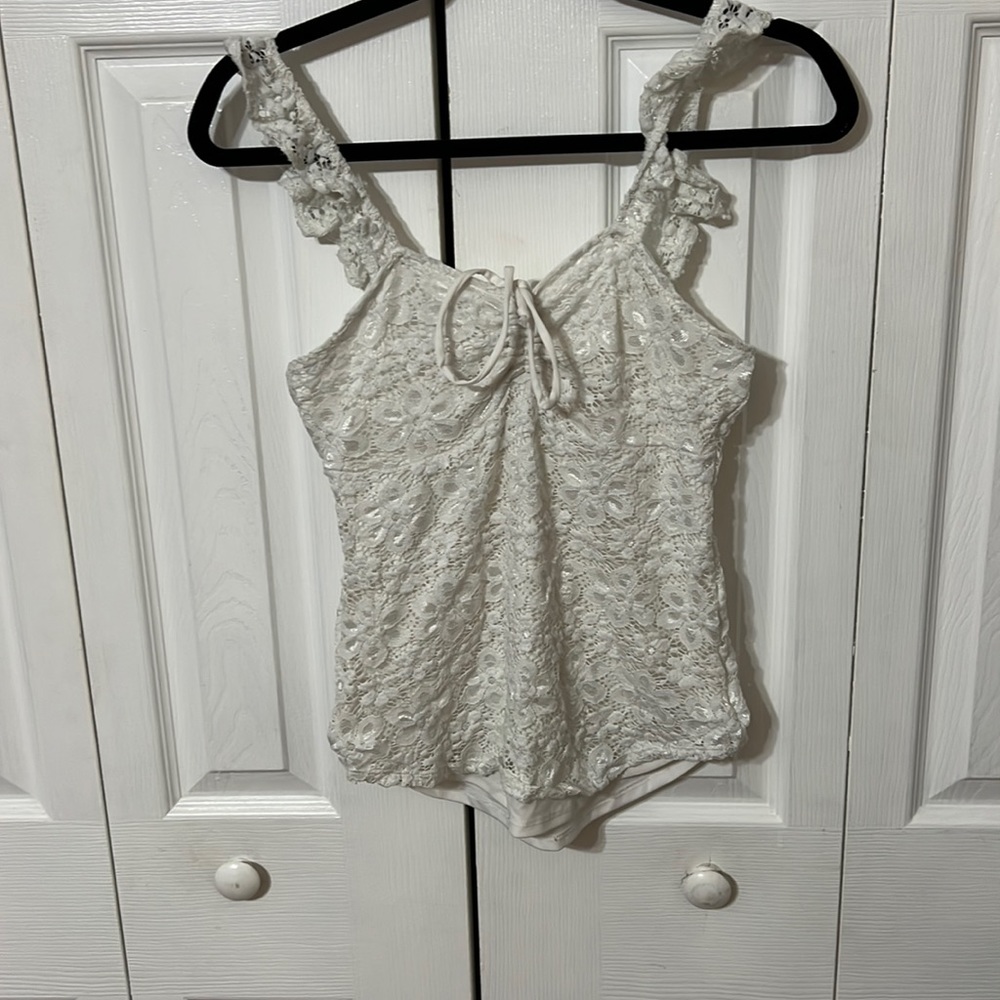 Form fitting lace top from No Boundaries